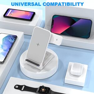 Wireless Charging Station - Charger Stand for Multiple Devices Apple, 3 in 1 Wireless Charging Stand for iPhone 13 Pro/13/12 Pro/12/11 Pro/11/Xr/Xs/8, iWatch 7/SE/ 6/5/ 4/3/2, Airpods 3/Pro/2