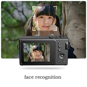 Digital Camera 1080P Mini Kid Camera Vlog Camera LCD Screen 16X Digital Zoom 24MP Rechargeable Point and Shoot Camera