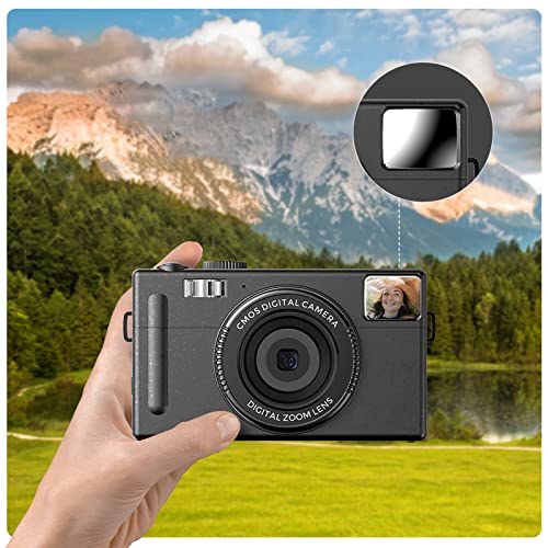 Digital Camera 1080P Mini Kid Camera Vlog Camera LCD Screen 16X Digital Zoom 24MP Rechargeable Point and Shoot Camera