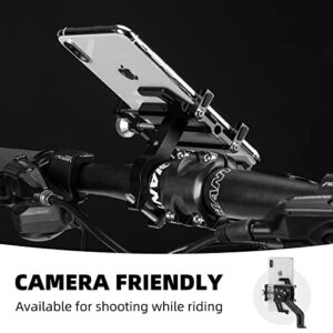 ROCKBROS Bike Phone Mount Holder Motorcycle & Bicycle Handlebar Cell Phone Holder 360° Rotatable Aluminum Phone Clip for iPhone 11 12 13 Pro Max Mini X XR Xs Plus Samsung S21 S20 S10