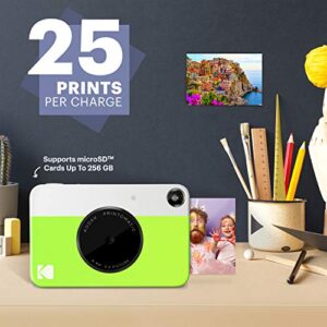 KODAK Printomatic Digital Instant Print Camera - Full Color Prints On ZINK 2x3" Sticky-Backed Photo Paper (Green) Print Memories Instantly