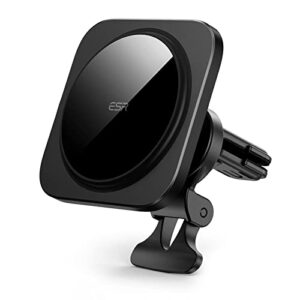 esr halolock magsafe car phone mount, air vent phone holder, compatible with iphone 14/14 plus/14 pro max and iphone 13/12 series, does not support charging, not for iphone 14 pro, black