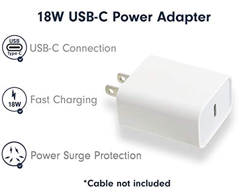 Sonix USB-C Power Adapter, Wall Charger Block,18W Fast Charging, Compatible with Apple iPhone 14, 13, 12 Series, White