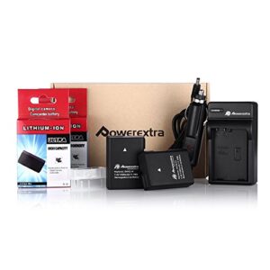 Powerextra EN-EL14 EN-EL14a 2 x Battery & Car Charger Compatible with Nikon D3100 D3200 D3300 D3400 D3500 D5100 D5200 D5300 D5500 D5600 P7000 P7100 P7200 P7700 P7800 DSLR Cameras