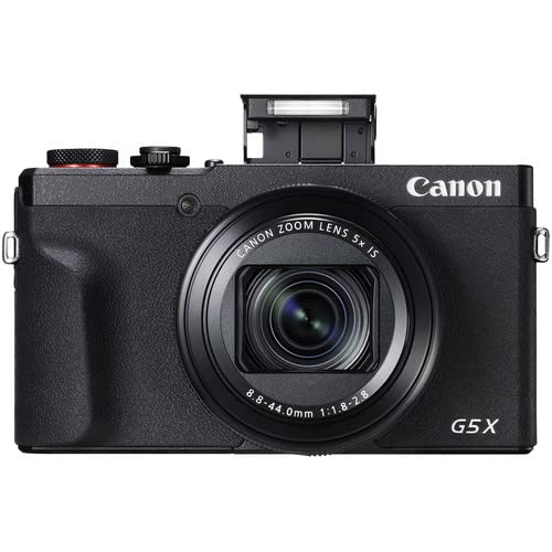 Canon PowerShot G5 X Mark II Digital Camera (3070C001) + 64GB Memory Card + NB13L Battery + Corel Photo Software + Charger + Card Reader + Soft Bag + Flex Tripod + More (Renewed)