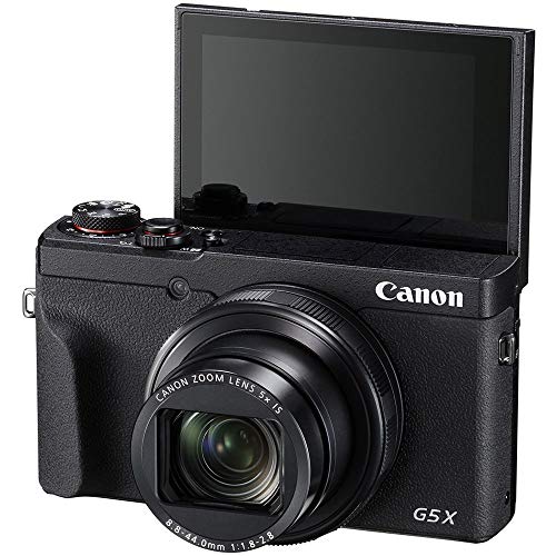 Canon PowerShot G5 X Mark II Digital Camera (3070C001) + 64GB Memory Card + NB13L Battery + Corel Photo Software + Charger + Card Reader + Soft Bag + Flex Tripod + More (Renewed)