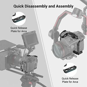 SmallRig R5 / R5 C / R6 Cage for Canon R5 / R5 C / R6 Mirrorless Camera, Aluminum Alloy Cage w/Streamlined Structure for Canon R5 R6 R5 C Camera 3233