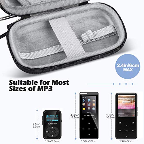 AGPTEK MP3 MP4 Player Case, Portable Music Player Case with Metal Carabiner Clip for iPod Nano, iPod Shuffle, Sandisk Music Player/Sony NW-A45 /B Walkman and Others