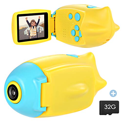 Camera 2inch IPS Screen 8MP Lens Mini Digital Camera 720P Video Camera Portable DV with 32G Memory Card