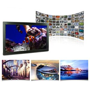 32 Inch IPS Digital Photo Frame Electronic Photo Album Advertising Player Supports 1080p HDMI (Color : Black)