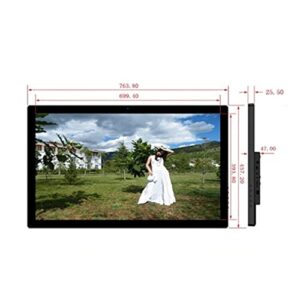 32 Inch IPS Digital Photo Frame Electronic Photo Album Advertising Player Supports 1080p HDMI (Color : White)