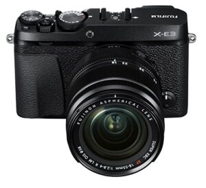 fujifilm x-e3 mirrorless digital camera w/xf18-55mm lens kit – black