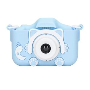 kids camera, tf card silicone 32gb children camera quakeproof 2000w pixels for birthday gift(blue)