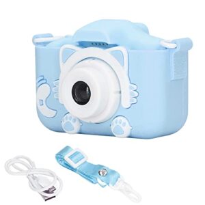 Kids Camera, TF Card Silicone 32GB Children Camera Quakeproof 2000W Pixels for Birthday Gift(Blue)