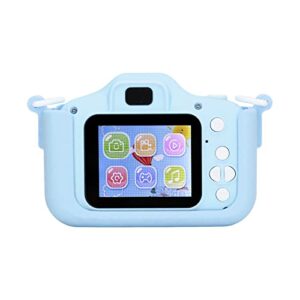 Kids Camera, TF Card Silicone 32GB Children Camera Quakeproof 2000W Pixels for Birthday Gift(Blue)