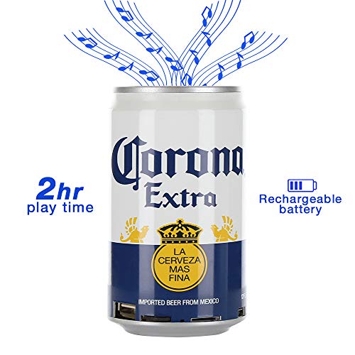 Corona Can Beer Bluetooth Can Shaped Speaker Bluetooth Bottle Speaker Portable Wireless Speaker Portable Travel Stereo Speaker for Outdoor and Indoor Activities