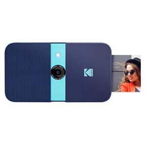 KODAK Smile Instant Print Digital Camera – Slide-Open 10MP Camera w/2x3 ZINK Printer (Blue)