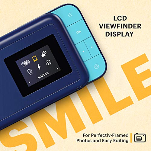 KODAK Smile Instant Print Digital Camera – Slide-Open 10MP Camera w/2x3 ZINK Printer (Blue)