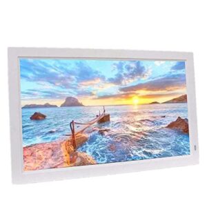 24 high-definition advertising machine electronic photo frame digital photo album supports 1080p/hdmi input/ips screen/button remote control dual operation (color : white)