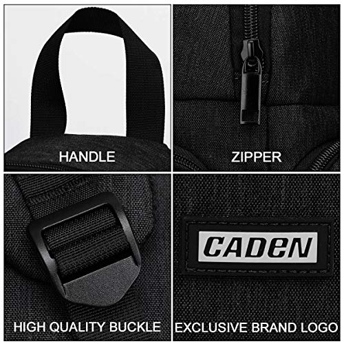 CADeN Camera Bag Sling Backpack for DSLR/SLR Mirrorless Camera Waterproof, Camera Case Compatible for Sony Canon Nikon Camera and Lens Tripod Accessories Black