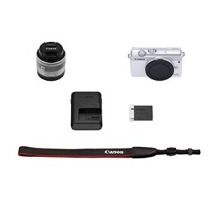 Canon EOS M200 EF-M 15-45mm is STM Kit (White) (Renewed)