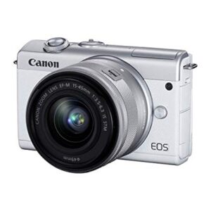 Canon EOS M200 EF-M 15-45mm is STM Kit (White) (Renewed)