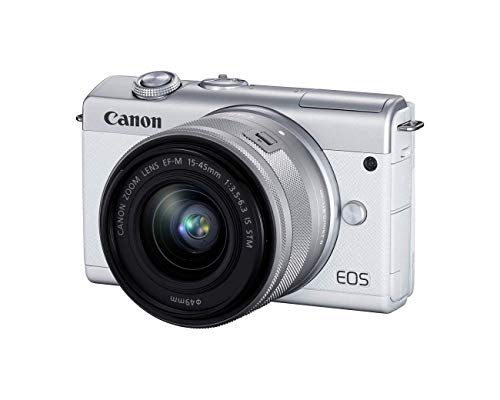 Canon EOS M200 EF-M 15-45mm is STM Kit (White) (Renewed)