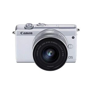 Canon EOS M200 EF-M 15-45mm is STM Kit (White) (Renewed)