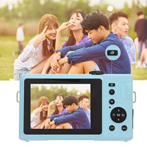 Kids Digital Camera, 16X Zoom Camera 1080P Fhd Vlogging Camera Micro Single Camera Portable Mirrorless Camera Digital Zoom 24Mp with 3In Lcd Display Monitor, Kids Gift for Travel Photography(blue)