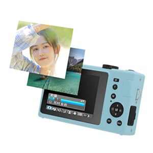 Kids Digital Camera, 16X Zoom Camera 1080P Fhd Vlogging Camera Micro Single Camera Portable Mirrorless Camera Digital Zoom 24Mp with 3In Lcd Display Monitor, Kids Gift for Travel Photography(blue)