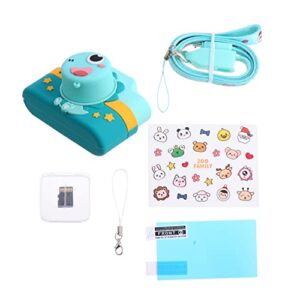 SOLUSTRE Kids Toys for Cartoon Portable Aniaml with Girls Shaped High-Resolution Gift Gifts Sticker Lovely Action W Easter Recorder Boys Camera Green Fox Lanyard Birthday Digital Kids Camera