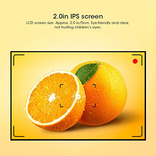 S Erounder Children Camera,USB 1080P Cartoon Children Intelligence Kid Mini Photography Camera Digital Video OneClick Smart Focusing,Support Recording,Camera,Memory Card (Blue - general clear version)