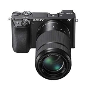 Sony Alpha A6100 Mirrorless Camera with 16-50mm and 55-210mm Zoom Lenses, ILCE6100Y/B, Black (Renewed)