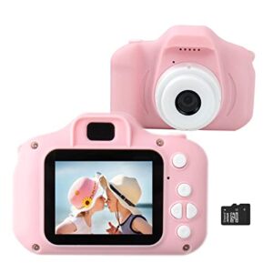 Kids' Digital Camera, Children's Toy Camera with 1080P Screen, Built-in 650mAh Rechargeable Lithium Battery, Support Photo and Video Recording, 2 inches IPS Screen with 32GB SD Card us Shipping