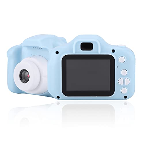 Children Camera,X2 Mini Portable 2 Inch 800W Pixel HD 1080P 30fps IPS Color Screen 4X Digital Zoom Children's Digital Camera,Support 32G Memory Card (Blue)