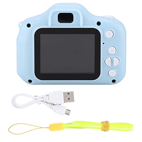 Children Camera,X2 Mini Portable 2 Inch 800W Pixel HD 1080P 30fps IPS Color Screen 4X Digital Zoom Children's Digital Camera,Support 32G Memory Card (Blue)