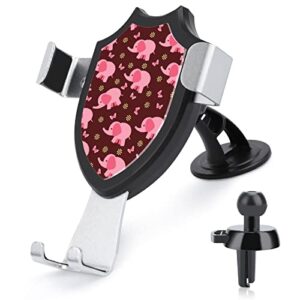 pink elephant car phone holder long arm suction cup phone stand universal car mount for smartphones