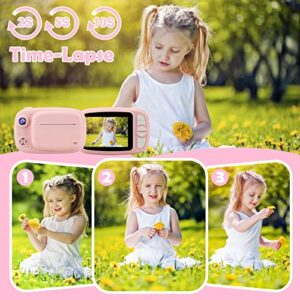 Instant Print Camera for Kids,VJJB Kids Camera 3.5-inch Screen Zero Ink Instant Digital Camera with 1080P Video Toy Birthday Gifts for Boys Girls,Include 4 Rolls of Printing Paper and 32G TF Card