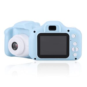 mini portable camera kid camera, 1080p hd 2.0 ips kids digital camera, support 32g memory card, 800w pixels, 1000mah battery, a gift for children (blue)