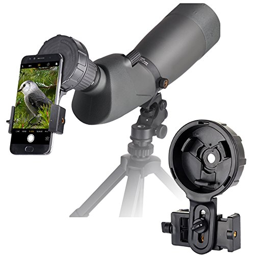 Gosky Telescope Phone Adapter Quick Aligned Cell Phone Digiscoping Adaptor Mount - Compatible with Spotting Scope Binoculars Monocular, Fit Almost All Brands of Smartphones (Big Type)