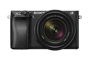 sony alpha a6300 ilce6300m/b 24.2 mp mirrorless digital camera with f3.5-5.6 oss zoom lens, e 18-135mm, black