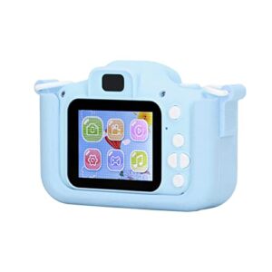 Kids Camera, Auto Focus 2000W Pixels Silicone TF Card Children Camera for Christmas(Blue)