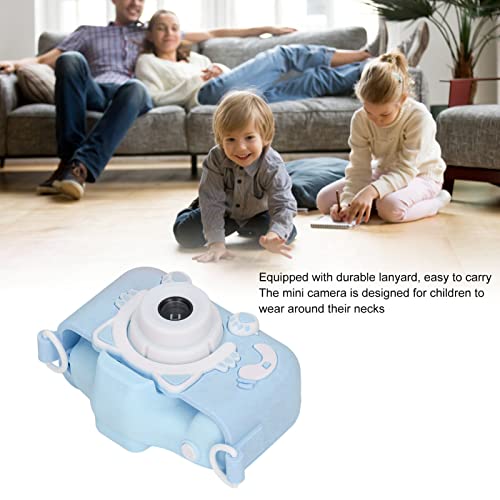 Kids Camera, Auto Focus 2000W Pixels Silicone TF Card Children Camera for Christmas(Blue)