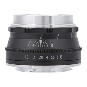 Camera Lens Portable Mirrorless Camera Lens 25mm F1.8 Multi-Layer Coating Mirrorless Camera Lens EF-M/EOSM Mount for Canon M2/M3/M5/M6/M10/M100/M50(Black)