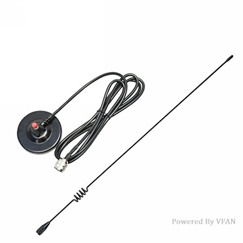 Dualband Antenna 2meter 70cm Mobile VHF/UHF Ham Radio (137-149, 437-480 Mhz) Mag Mount Magnet Base PL-259 Connector, 10 Ft RG58 Cable