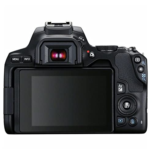 Canon EOS 250D (Rebel SL3) DSLR Camera w/18-55mm F/3.5-5.6 Zoom Lens + EF 75-300mm f/4-5.6 III Lens + 500mm f/8 Focus Lens + 2X 64GB Memory + Case + Filters + Tripod + More (35pc Bundle)