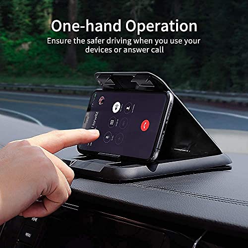 Leaflai Silicone Car Dashboard Phone Holder Mount, Anti-Slip Car Phone Mount Silicone Car Pad,Non Slip Phone Pad for Car Compatible with iPhone 14 Samsung Galaxy Android Smartphone, GPS