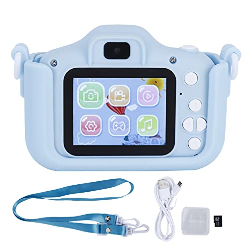 Children Camera, 40MP Cartoon Cat Photograph Camera 2.0in IPS Screen Kids Selfie Digital Camera with Puzzle Games Birthday Gifts (Blue)