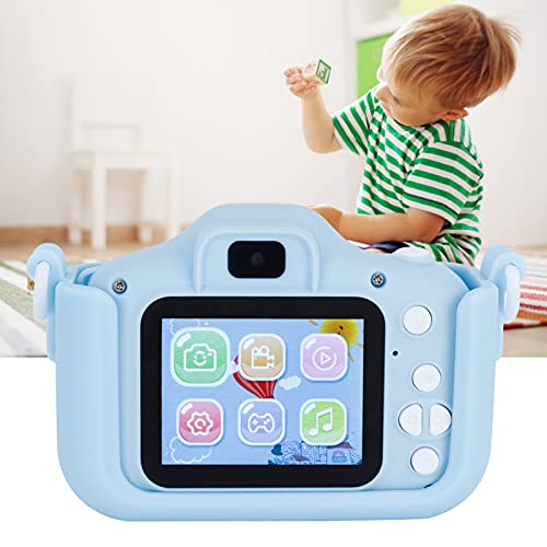 Children Camera, 40MP Cartoon Cat Photograph Camera 2.0in IPS Screen Kids Selfie Digital Camera with Puzzle Games Birthday Gifts (Blue)