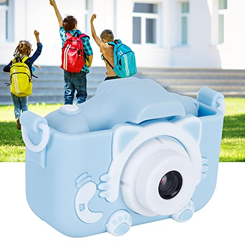 Children Camera, 40MP Cartoon Cat Photograph Camera 2.0in IPS Screen Kids Selfie Digital Camera with Puzzle Games Birthday Gifts (Blue)